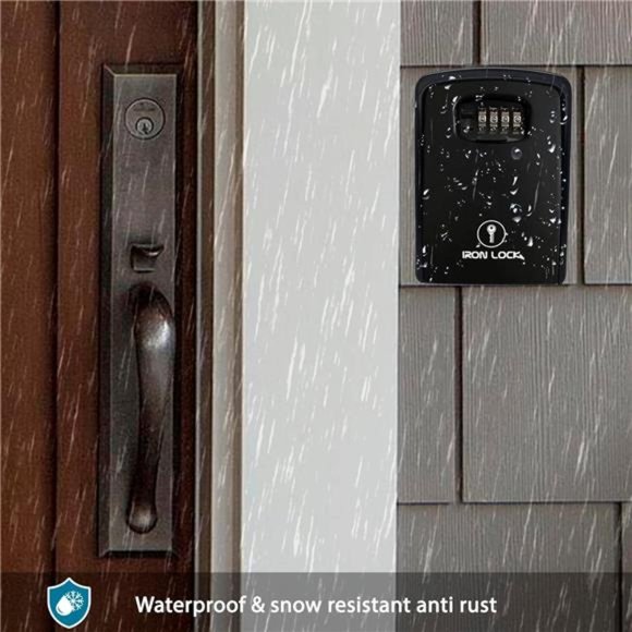 XXL Key Lock Box Wall Mount for Keys 4 Digit Combination with Resettable Code - Picture 4 of 5